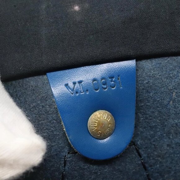 LOUIS VUITTON Epi Speedy 40 Hand Bag Toledo Blue - Picture 14 of 15